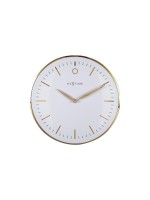 NexTime Wanduhr Small Glamour white, D: 30cm, Metall & Glas