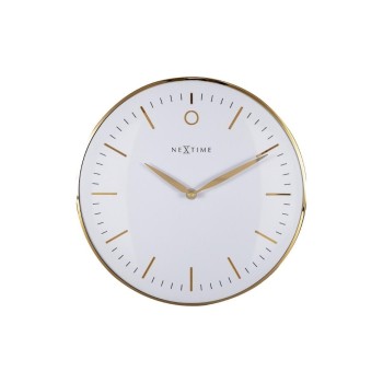 NeXtime Horloge murale Small Glamour 30 Ø, Doré/Blanc