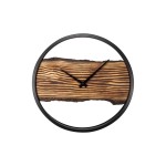 NexTime Wanduhr Forest Large, D: 45cm, Wood & Alu