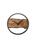 NexTime Wanduhr Forest Large, D: 45cm, Wood & Alu