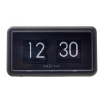 NeXtime Horloge de bureau Petit Flip 18 x 10 x 7cm, Noir