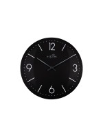 NexTime Wanduhr Atomic black RC, D: 35cm, Dome Glas, Radio Controlled