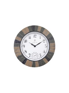 NeXtime Horloge de jardin Aster large Ø 43,5 cm, Noir/Beige/Gris NeXtime Horloge de jardin Aster large Ø 43,5 cm, Noir/Beige/Gris