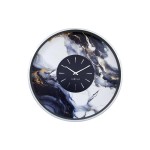 NeXtime Horloge murale Marble Duo Ø 48 cm, Argenté