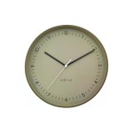 NeXtime Wanduhr Berlin L Khaki, 40cmØ, Silent, Aluminum