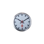 NeXtime Horloge murale Station Stripe Ø 19 cm Blanc