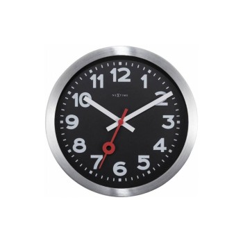 NeXtime Horloge murale Station Ø 35 cm Noir NeXtime Horloge murale Station Ø 35 cm Noir
