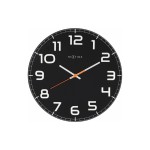 NexTime Wanduhr Classy Round black , Durchmesser 30 x 3.5 cm