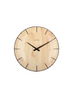 NexTime Wanduhr Edge Wood Dome hellbraun, Durchmesser 35cm