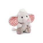 Nici Green Animal en peluche Love Elephant 23 cm, gris clair