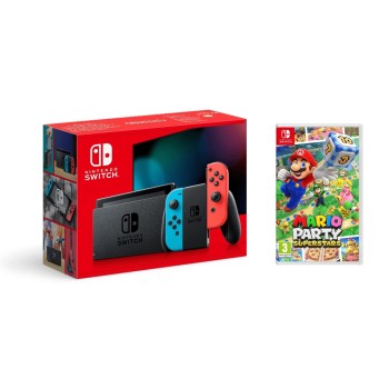 Nintendo Switch Rouge/bleu avec Mario Party Superstars Nintendo Switch Rouge/bleu avec Mario Party Superstars