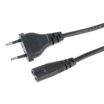 Netzcable Euro T26 - C5, 5 m black, T26 gerade, C5 gerade