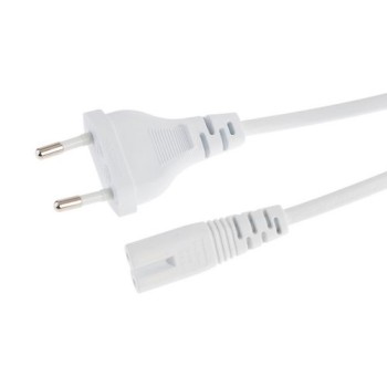 Netzcâble Euro T26 - C5, 5 m blanc, T26 gerade, C5 gerade