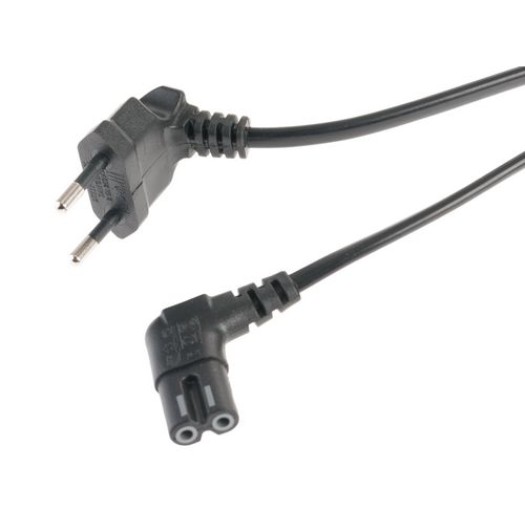 Netzcâble Euro T26 - C5, 2 m noir, T26 geweinkelt, C5 gewinkelt