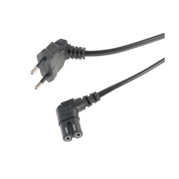 Netzcâble Euro T26 - C5, 3 m noir, T26 geweinkelt, C5 gewinkelt