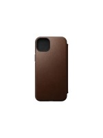 Nomad Book Cover Folio en cuir moderne iPhone 14 Plus Brun