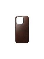 Nomad Etui Modern, Rostbraun, Horween cuir, fürs Apple iPhone 15 Pro