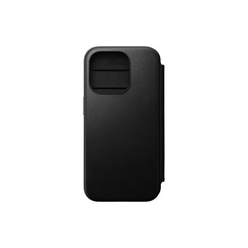 Nomad Book Cover Modern Leather Folio iPhone 15 Pro Noir Nomad Book Cover Modern Leather Folio iPhone 15 Pro Noir