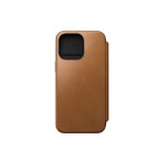 Nomad Folio Modern, Tan, Nomad Leder, fürs Apple iPhone 15 Pro Max