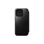 Nomad Folio Modern, Schwarz, Horween Leder, fürs Apple iPhone 15 Pro