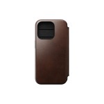 Nomad Modern Horween Leather Folio iPhone 15 Pro Rouille