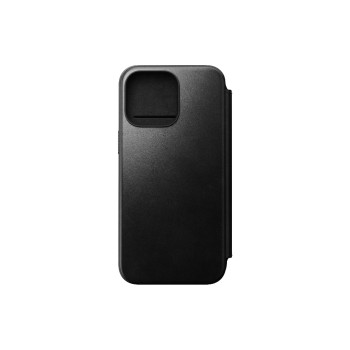 Nomad Folio Modern, Schwarz, Horween Leder, fürs Apple iPhone 15 Pro Max