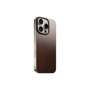 Nomad cuir Magsafe Cover Rostbraun, iPhone 16 Pro, Magsafe