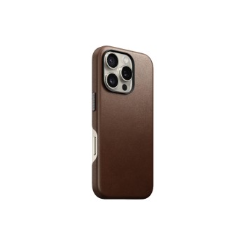 Nomad Traditional Leder-Etui Braun, iPhone 16 Pro