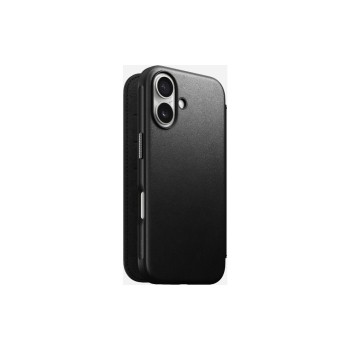 Nomad Book Cover Modernes Leder iPhone 16 Noir Nomad Book Cover Modernes Leder iPhone 16 Noir