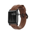 Nomad Bracelet en cuir Traditional Strap Montre Pomme Marron/Noir