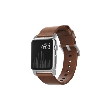 Nomad Modern Strap braun/silver, Apple Watch 42mm Nomad Modern Strap braun/silver, Apple Watch 42mm