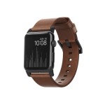 Nomad Bracelet en cuir Modern Strap Montre Pomme Marron/Noir