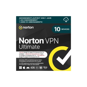 Norton VPN Ultimate, ESD, Vollversion, 10 PC, 1J, 50GB Norton VPN Ultimate, ESD, Vollversion, 10 PC, 1J, 50GB