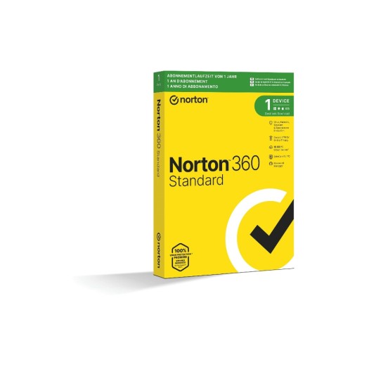 Norton Norton 360 Standard Boîte, 1 appareil, 1 an, 10 GB de stockage en nuage