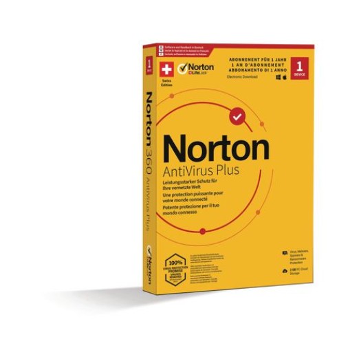 Norton Norton AntiVirus Plus Box, 1 an, y compris 2 Go de stockage en nuage