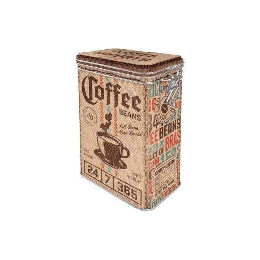 Nostalgic Art Boîte à provisions Coffee Sack 1.3 l, Brun/Vert/Rouge