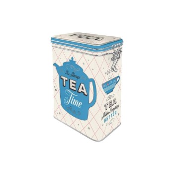 Nostalgic Art Boîte à provisions Tea Home & Country 1.3 l, Bleu/Blanc