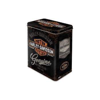 Nostalgic Art Boîte à provisions Harley Davidson 3 l, Orange/Noir/Blanc