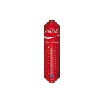Nostalgic Art Thermometer Coca-Cola, Metall, 28x6.5 cm, Celisus & Fahrenheit Nostalgic Art Thermometer Coca-Cola, Metall, 28x6.5 cm, Celisus & Fahrenheit