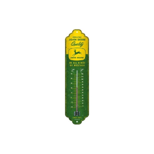 Nostalgic Art Thermometer John Deere, Metall, 28x6.5 cm, Celisus & Fahrenheit