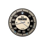 Nostalgic Art Horloge murale Tachymètre BMW Ø 31 cm, Noir/Blanc