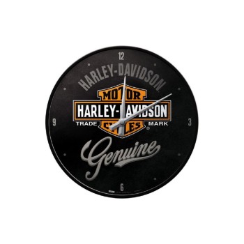 Nostalgic Art Horloge murale Harley Davidson Ø 31 cm, Noir