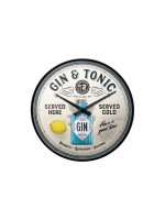 Nostalgic Art Wanduhr Gin&Tonic Served Here, 31x5.5 cm (DxT), exkl. AA Batterien