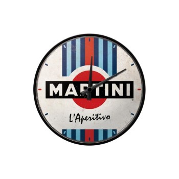 Nostalgic Art Horloge murale Martini Ø 31 cm, Bleu/Rouge/Blanc