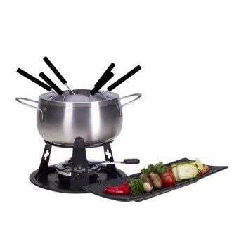 Nouvel Fleischfondue-Set mit CH Kreuz, 9-teilig Nouvel Fleischfondue-Set mit CH Kreuz, 9-teilig