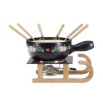 Nouvel Service à fondue au fromage Luge 9 Pièce/s, Noir