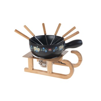 Nouvel Käsefondue Set Schlitten schwarz, 9 teilig, für 6 Personen Nouvel Käsefondue Set Schlitten schwarz, 9 teilig, für 6 Personen