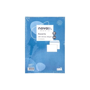novooo. Enveloppe o/fenêtre C4 Blanc, 50 pièces novooo. Enveloppe o/fenêtre C4 Blanc, 50 pièces