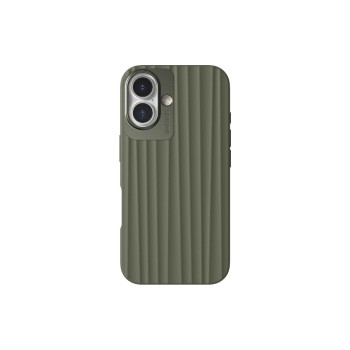 Nudient Coque arrière Bold MagSafe iPhone 16 Vert olive