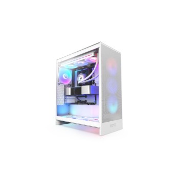 NZXT H7 Flow RGB white, 2x3.5, 4x 2.5, 2x USB3.2 T-A, 1x USB3.2 T- NZXT H7 Flow RGB white, 2x3.5, 4x 2.5, 2x USB3.2 T-A, 1x USB3.2 T-